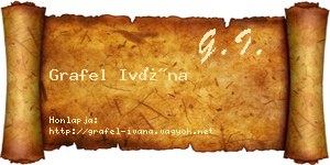 Grafel Ivána névjegykártya